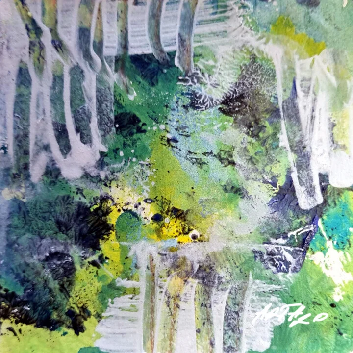 Emerald Green Acrylic on Paper