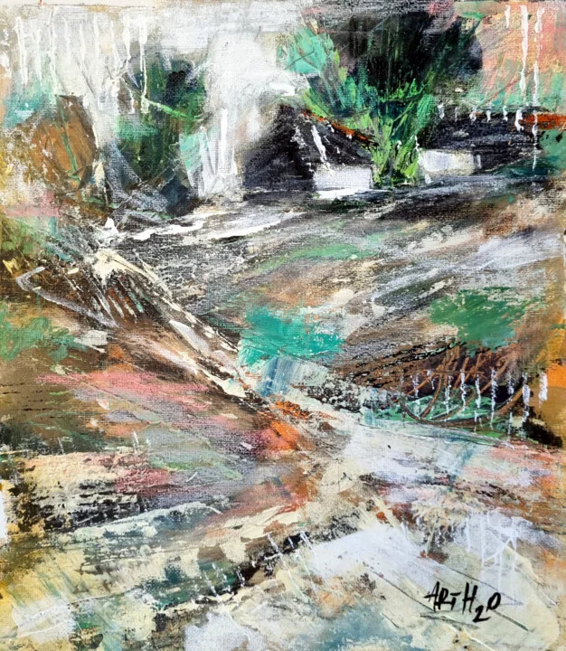 Emerald Road on Linen Canvas