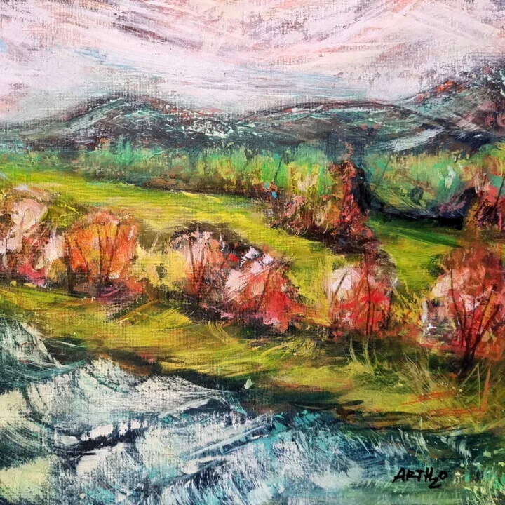 Lush Green and Earthy Red Irish Landscape