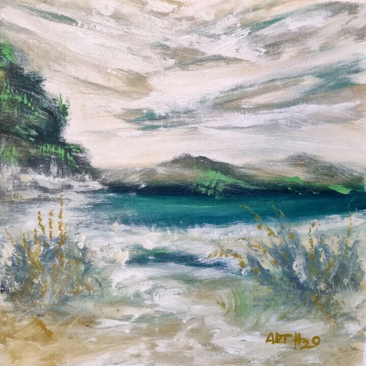 Teal and Earthy Hues Seascape