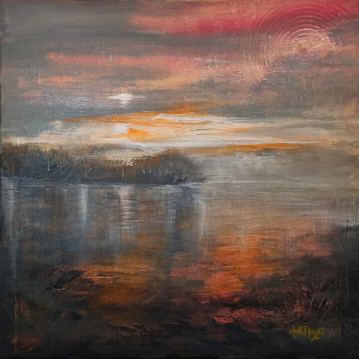 Orange and Gray Riverbank Impression