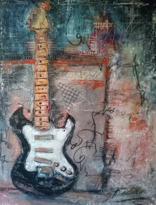 a painting of a guitar 
fender001-opt.webp The soul of the guitar