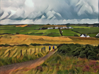 two people walking on a path in a field 
ireland-500.png An Irish plot
