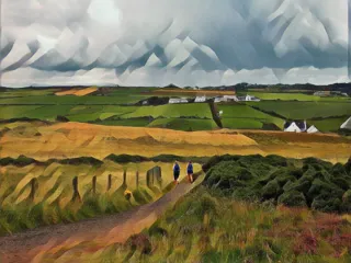 two people walking on a path in a field 
ireland-500.webp An Irish plot