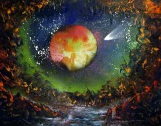 a colorful planet in space 
A Glimpse into the Universe's Wonders Cosmic Eye