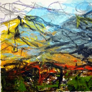 a painting of a mountain range 
mayo-001-cube.jpg Co Mayo Ireland 001