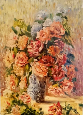 a painting of flowers in a vase 
DSC_0135_1.jpg Old blue vaze