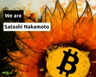 a yellow flower with a bitcoin symbol 
weare-satoshi-sunflower.webp Are you?