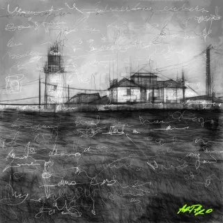 a lighthouse on a body of water 
county-calre_lighthouse-bw-12x12.webp Loophead Lighthouse