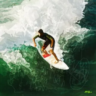 a person on a surfboard 
isai-ramos-NqnO-ECq5J8-unsplash20x20inch01.webp The Big Green Wave