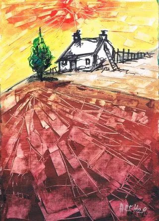 a painting of a house and a tree 
irish-house08.webp Irish Houses minimal Art Series 08