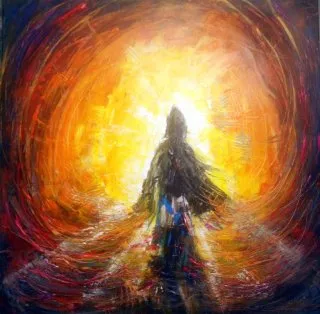 a painting of a person walking through a light 
The-Journey-to-Enlightenment.webp The Journey to Enlightenment