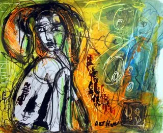 a painting of a woman 
Exploring emotions through vibrant colors and forms Abstract Expressionism Unleashed
