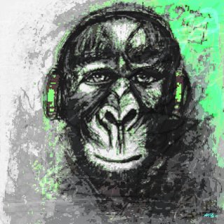 a drawing of a gorilla wearing headphones 
arth2o-nft-monkey-2000px-72dpi-01-mine_t.jpg Ape in the Virtual Realm