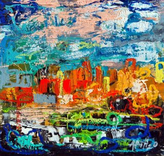 An explosion of color capturing urban energy